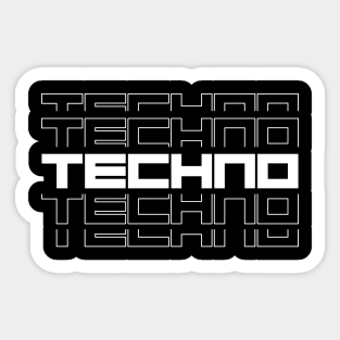 Techno Logo Sticker